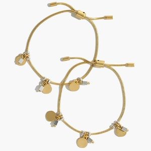 NWT Madewell Disc Charm Friendship Bracelet Set